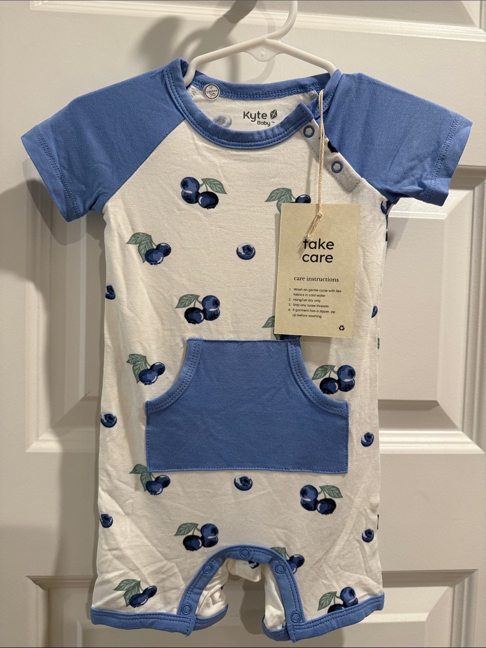 Kyte Baby Blueberry Print Shortall